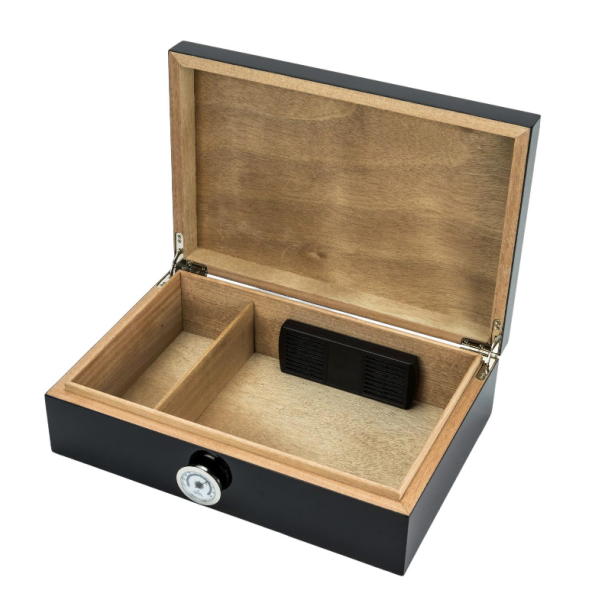 Humidor "Weltkarte schwarz" für ca. 50 Zigarren